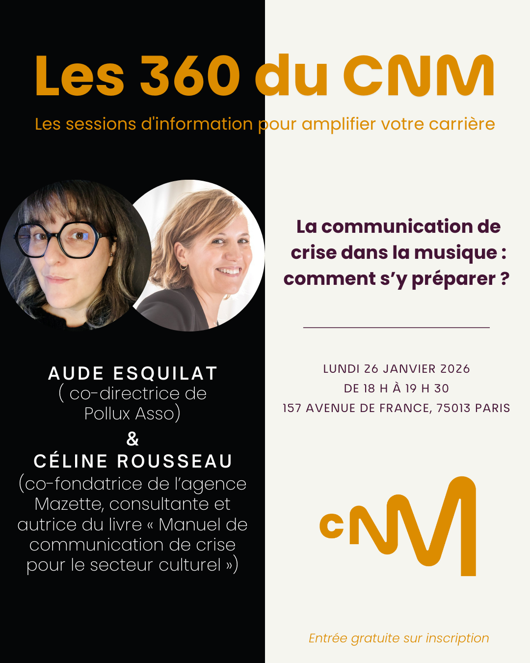 Centre national de la musique - Un regard à 360° sur les métiers de la musique pour donner un nouvel élan à votre carrière !