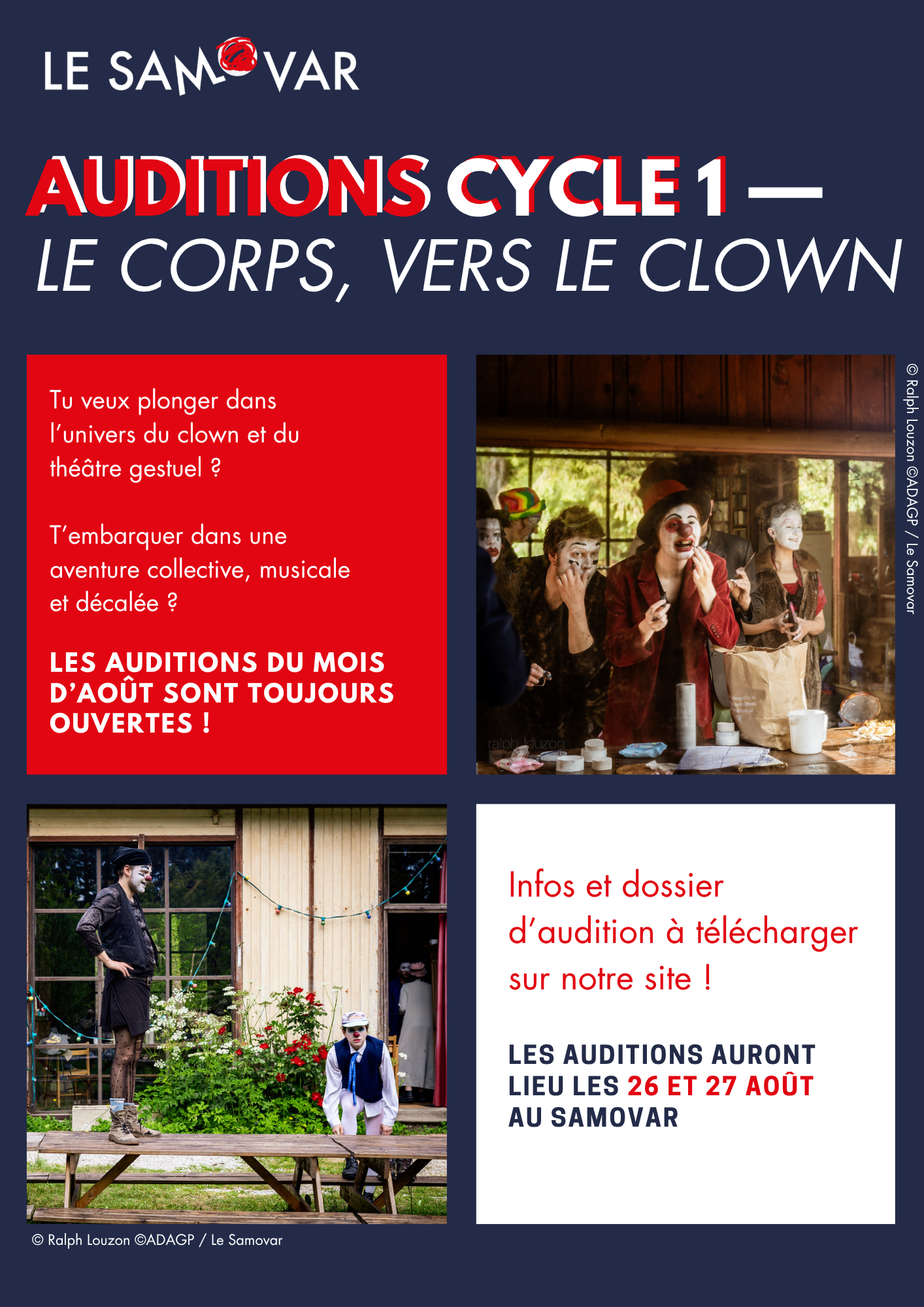 Cycle de formation (1) - Théâtre-École de clowns Le Samovar 