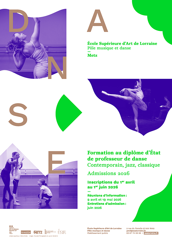 Formation au diplôme d'État de professeur de danse - École Supérieure d'Art de Lorraine, Pôle musique et danse