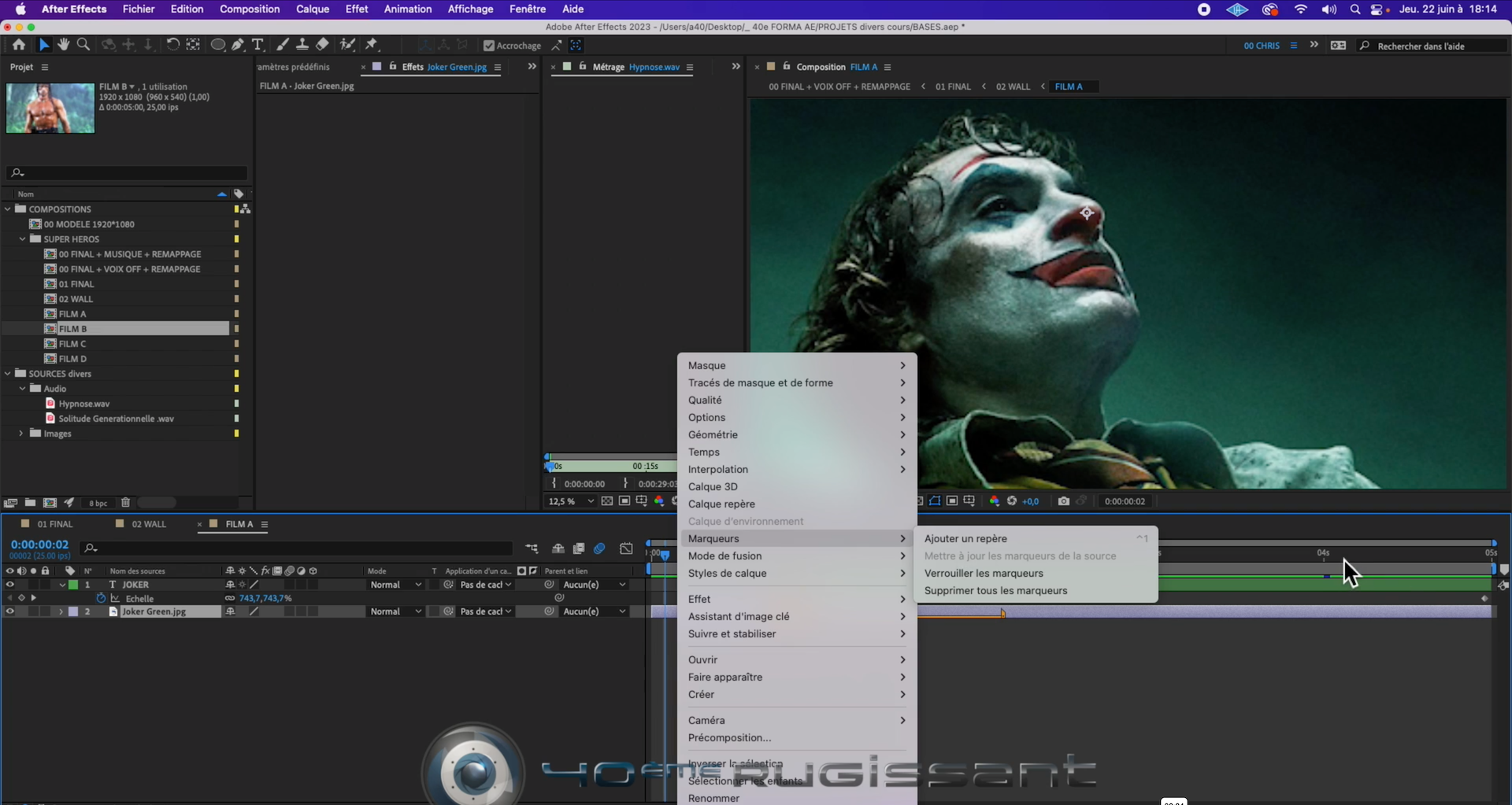 40ème Rugissant - Formation After Effects à Paris avec 40ème Rugissant